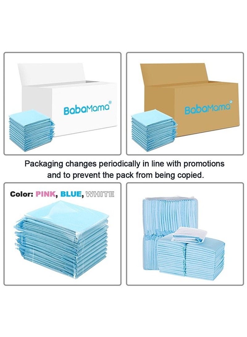 BabaMama Disposable Changing Mats 80 Counts Soft Waterproof Mat Portable Leak Proof Changing Mat New Mom Leak Proof Under pad Mattress Table Protector Pad