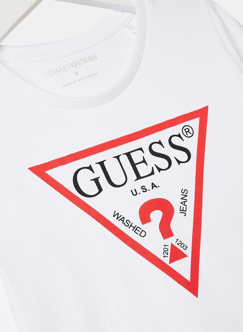 White Graphic T-Shirt Dress
