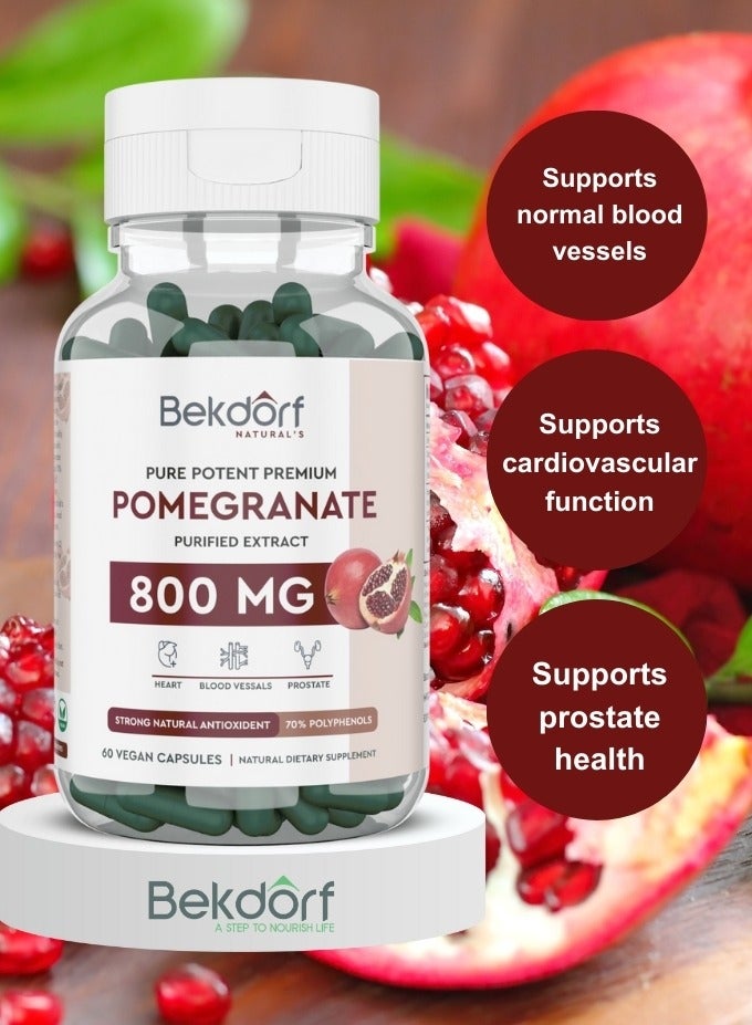 Pomegranate Purified Extract 800 mg -60 Vegan Capsules