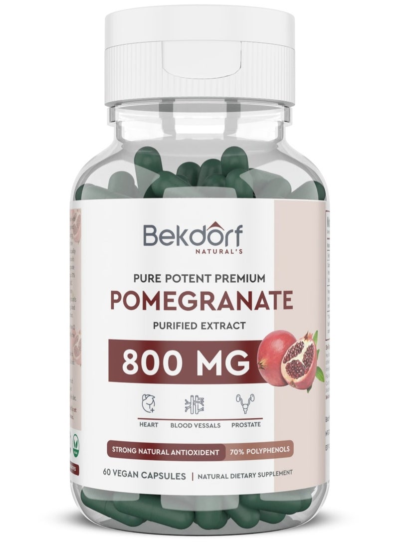Pomegranate Purified Extract 800 mg -60 Vegan Capsules