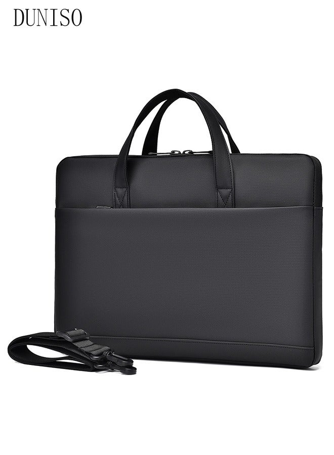 15.6 Inch Laptop Bag Lightweight Computer Bag Travel Business Briefcase Water Resistance Shoulder Messenger Bag Laptop Handbag for Men and Women Work Office