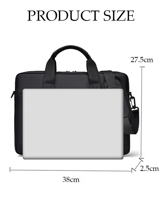 15.6 Inch Laptop Bag Lightweight Computer Bag Travel Business Briefcase Water Resistance Shoulder Messenger Bag Laptop Handbag for Men and Women Work Office