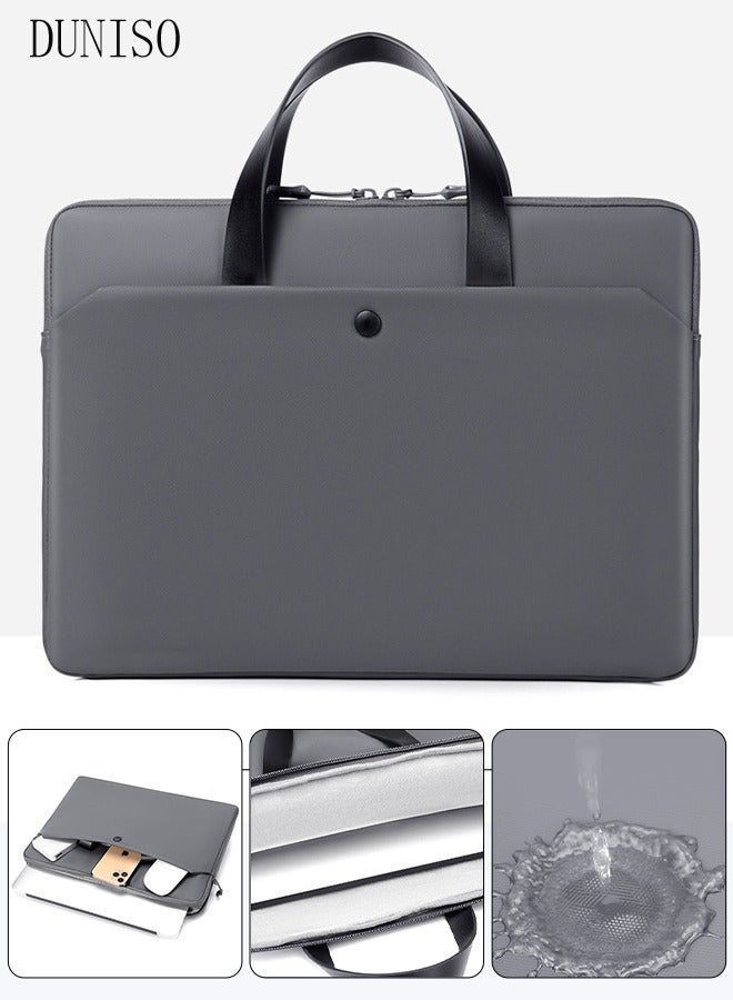 15.6 Inch Laptop Bag Lightweight Computer Bag Travel Business Briefcase Water Resistance Laptop Handbag for Men and Women Work Office