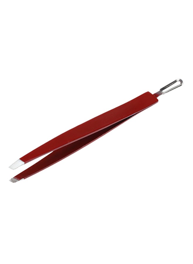 2-In-1 Eyebrow Tweezer And Cleaner Tool Red