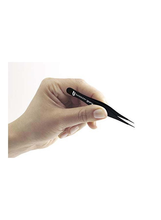 Professional Splinter And Tick Removal Tweezer Black