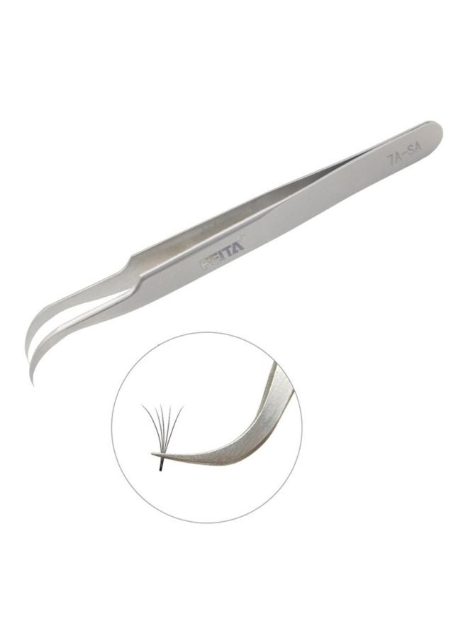 Stainless Steel Curved Tweezer Silver