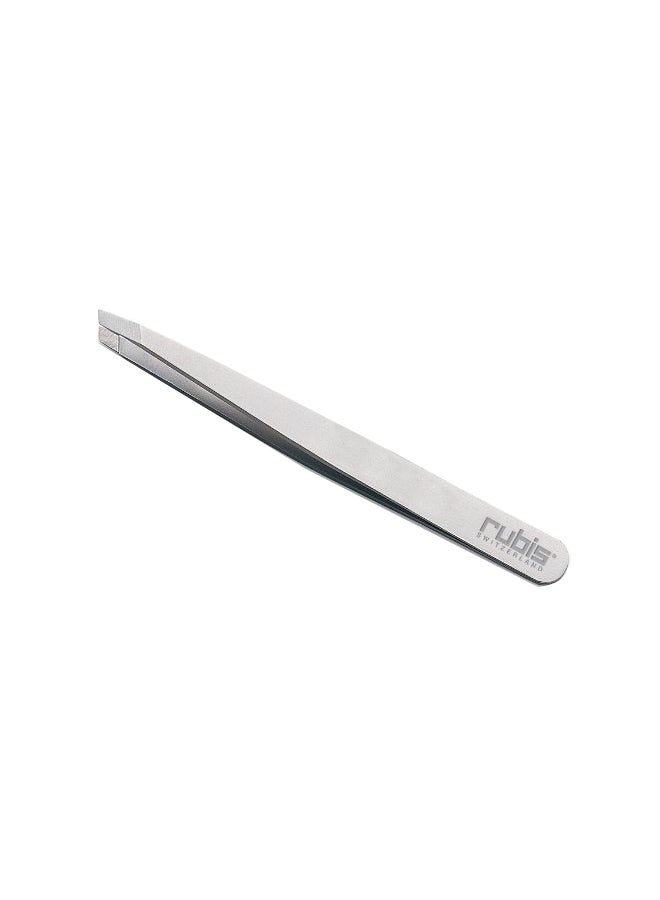 Rubis Slanted Tweezer Silver