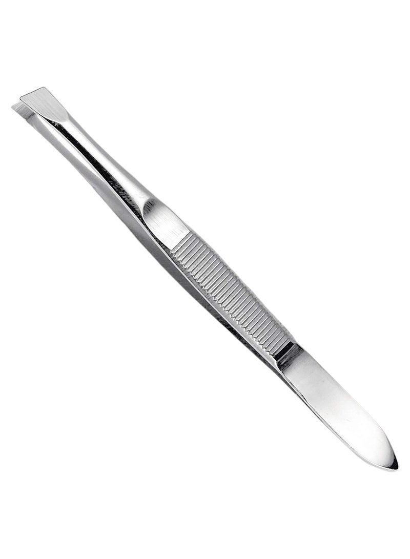 Slant Tip Tweezer Silver