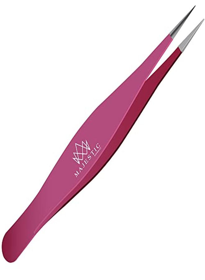 Rs For Ingrown Hair - Precision Sharp Needle Nose Pointed Tweezers For Splinters, Ticks & Glass Removal - Best For Eyebrow Hair, Facial Hair Removal (Pink)