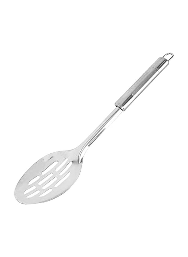 Stainless Steel Slotted Cooking Spoon Silver