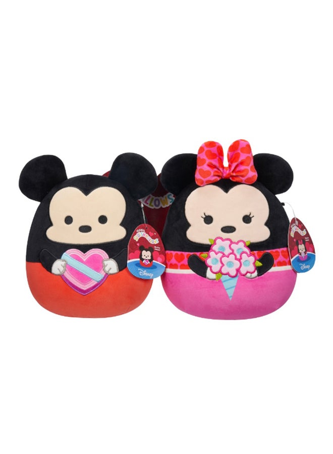 8 inch Disney Pair Mickey and Minnie , Officially Licensed Kellytoy Plush Toy, Colorful Soft Toy, Gift for Kids, Girls & Boys Washable Squishy Stuff Toy Multicolor All Age