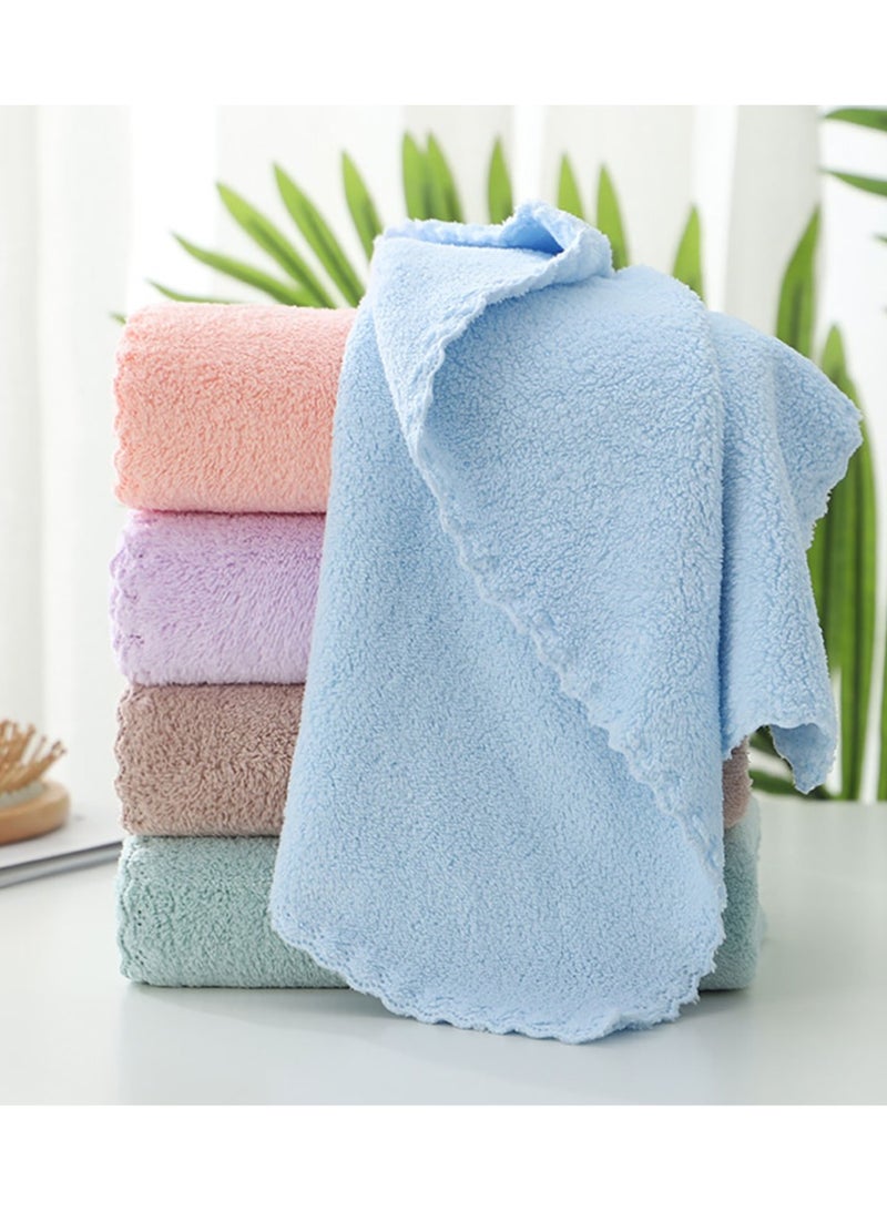 5 Pack Face Towel Microfiber Coral Fleece Towelset Gym Towels Microfiber Sports Towel Set for Men & Women Multi-Colour Bath Towel Premium Cotton Face Washcloth