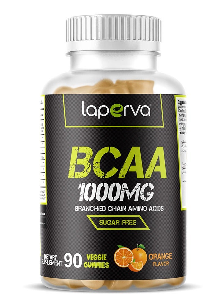 BCAA 1000 MG, Orange, 90 Veggie Gummies