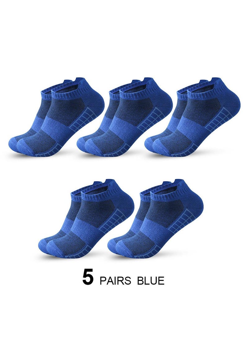 5 Piece Set Men's Sweat Absorbing Breathable Running Basketball Bicycle Sports Socks