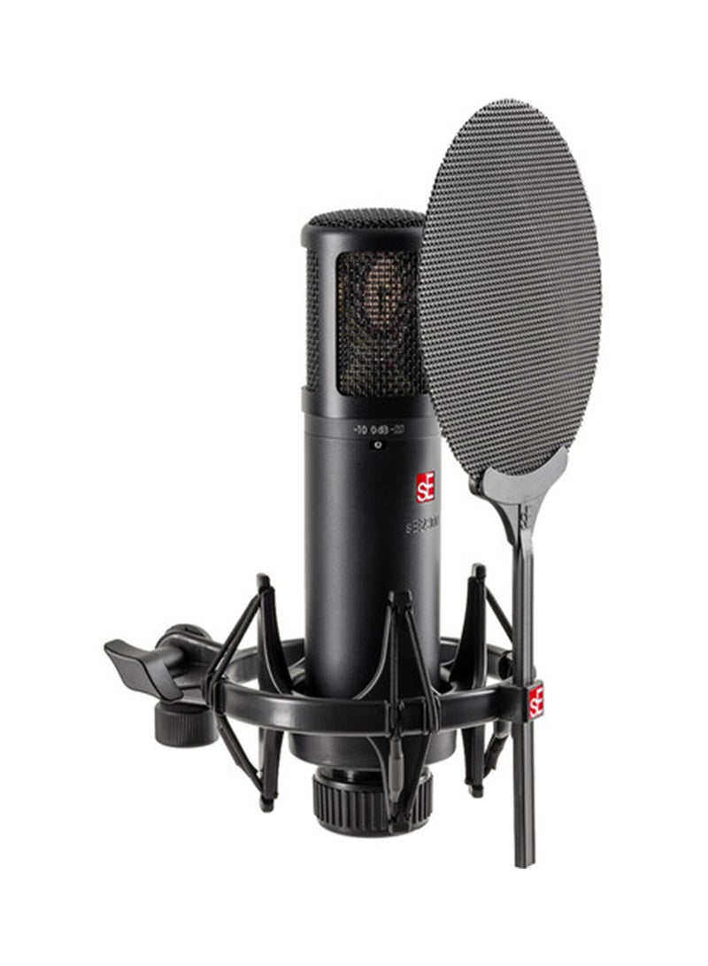 sE2300 - Studio Condenser Microphone with Switchable Polar Patterns and Isolation Pack SE2300 Black