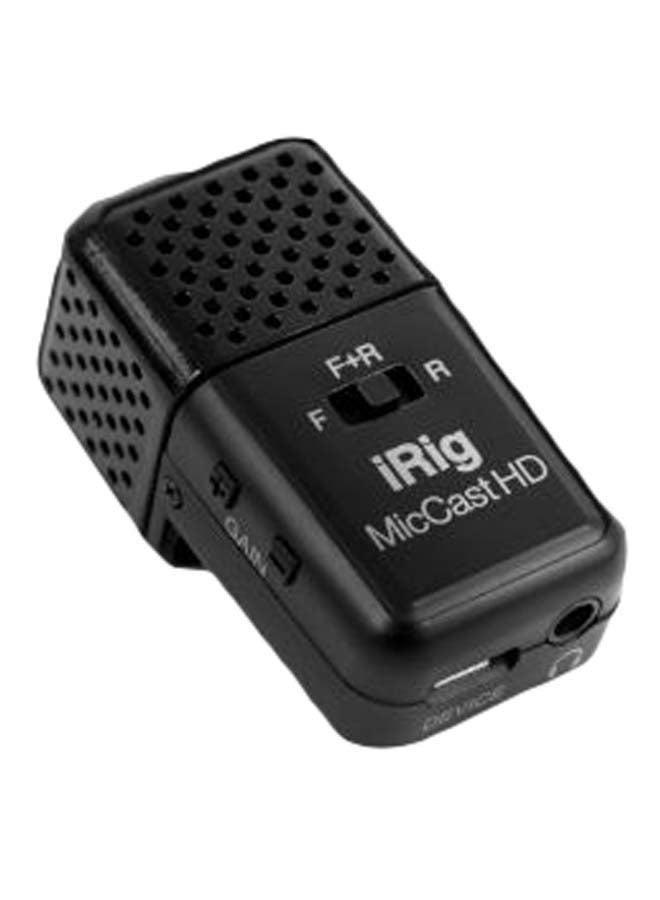 iRig Mic Cast HD Dual-Sided Digital Microphone IP-IRIG-CASTHD-IN Black