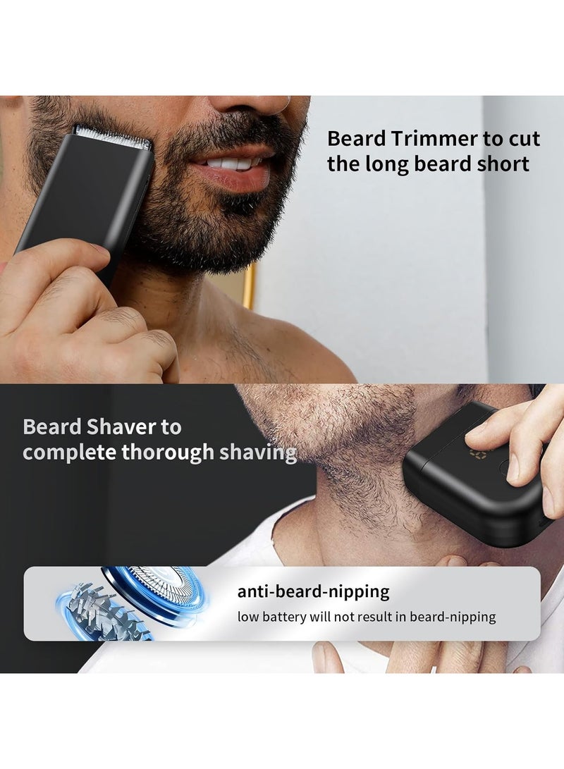 ENSSU Beard Trimmer and Beard Shaver 2 In 1 Set for Men's, Full Body Hair Trimming USB Charging Mini Shaver Hair Trimmm