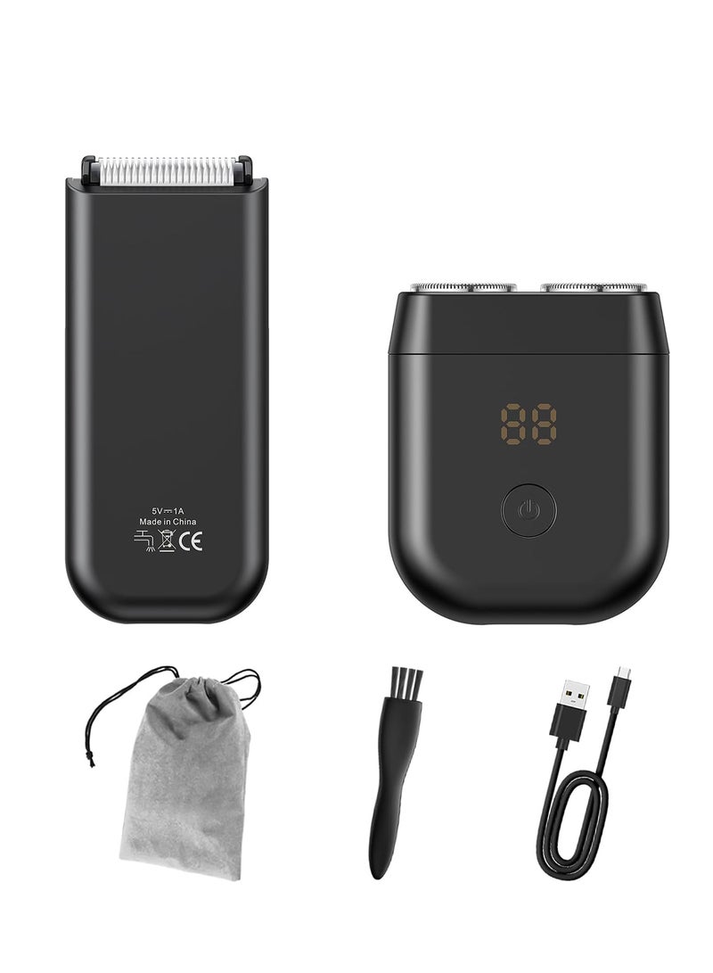 ENSSU Beard Trimmer and Beard Shaver 2 In 1 Set for Men's, Full Body Hair Trimming USB Charging Mini Shaver Hair Trimmm