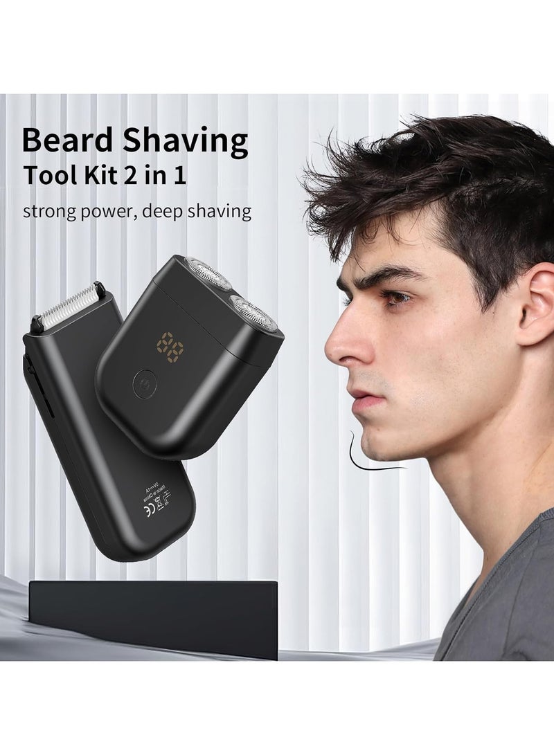 ENSSU Beard Trimmer and Beard Shaver 2 In 1 Set for Men's, Full Body Hair Trimming USB Charging Mini Shaver Hair Trimmm