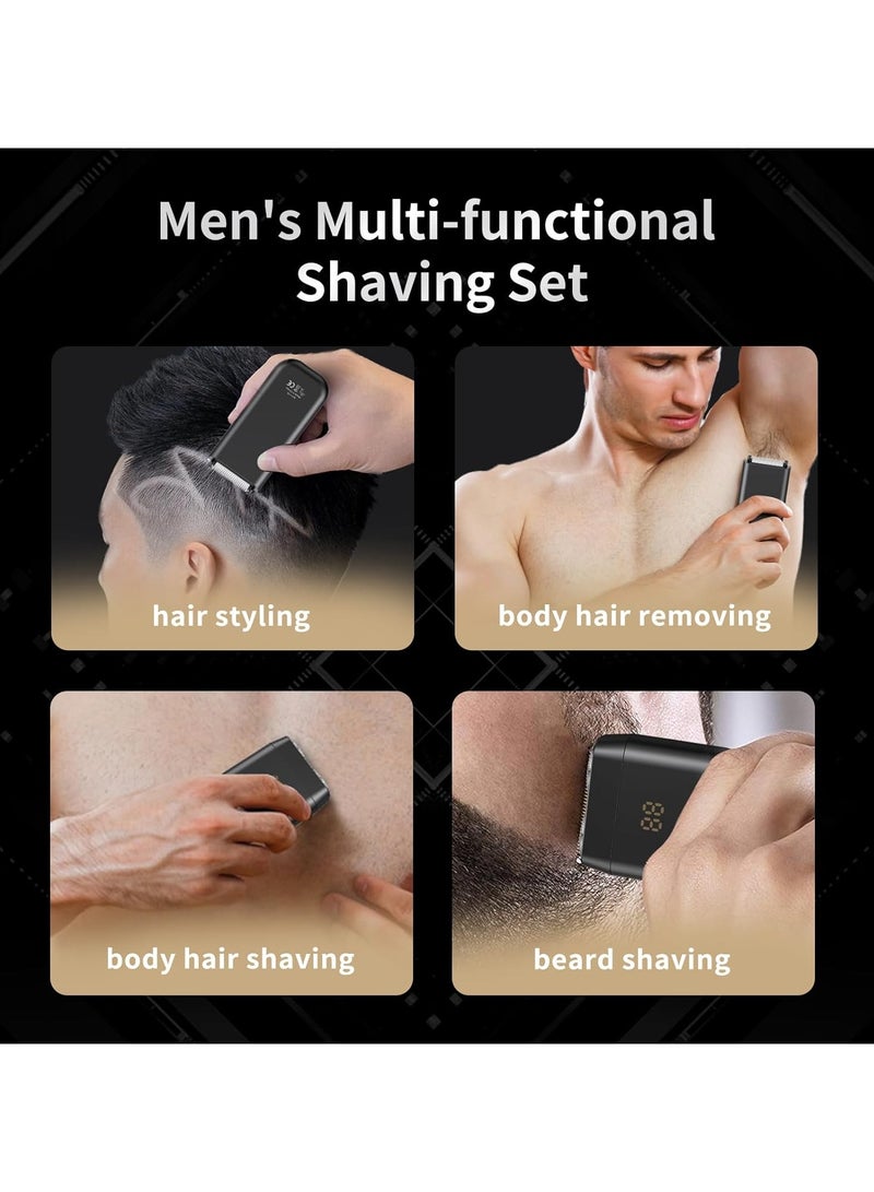 ENSSU Beard Trimmer and Beard Shaver 2 In 1 Set for Men's, Full Body Hair Trimming USB Charging Mini Shaver Hair Trimmm