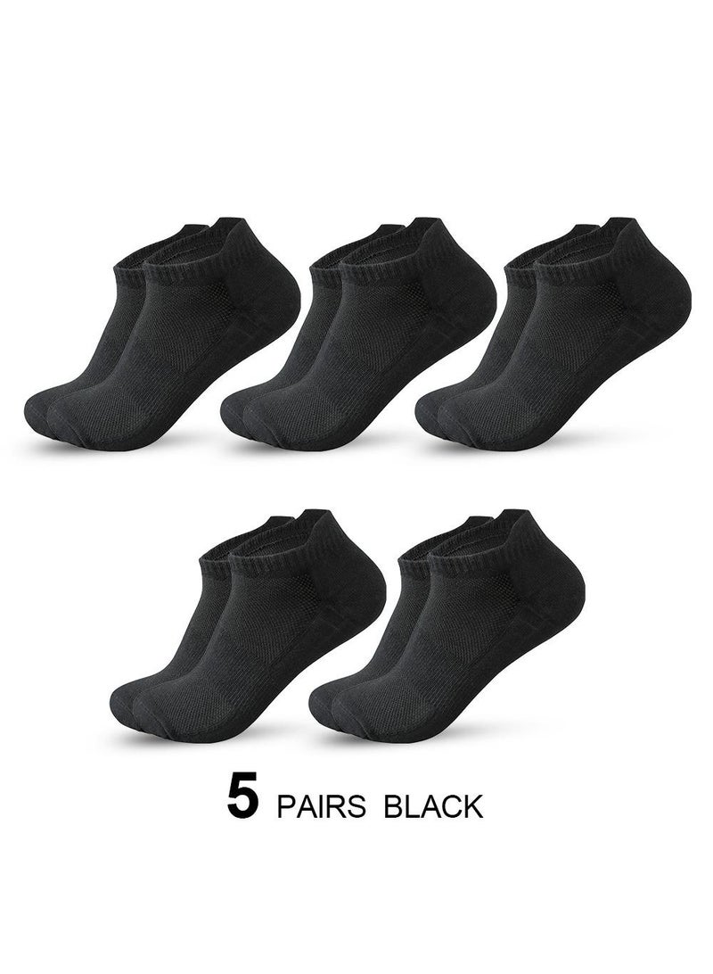 5 Piece Set Men's Sweat Absorbing Breathable Running Basketball Bicycle Sports Socks