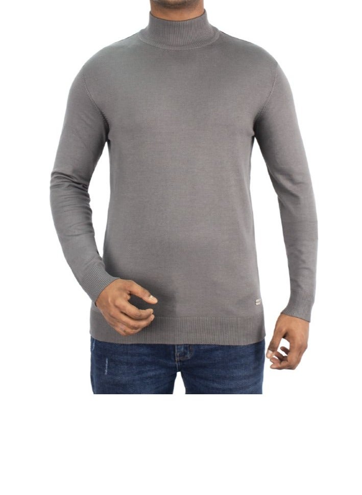 Plain High Neck Sweater for Men
