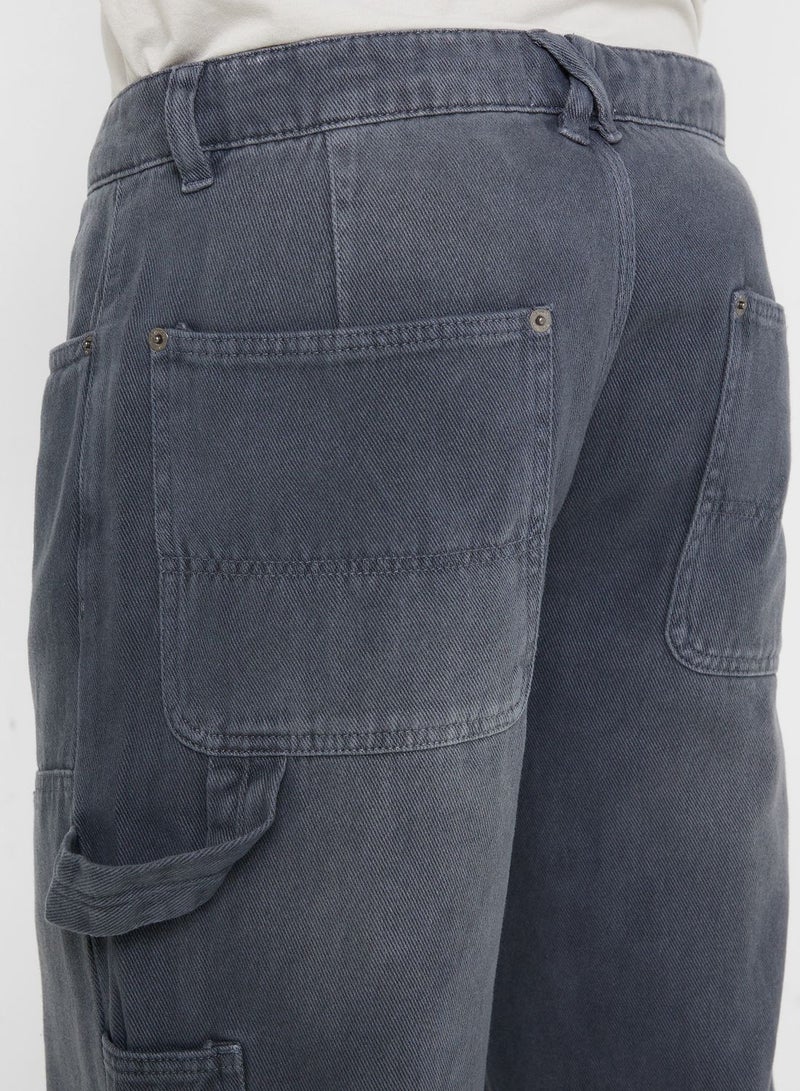 Light Wash Straight Fit Cartpenter Jeans