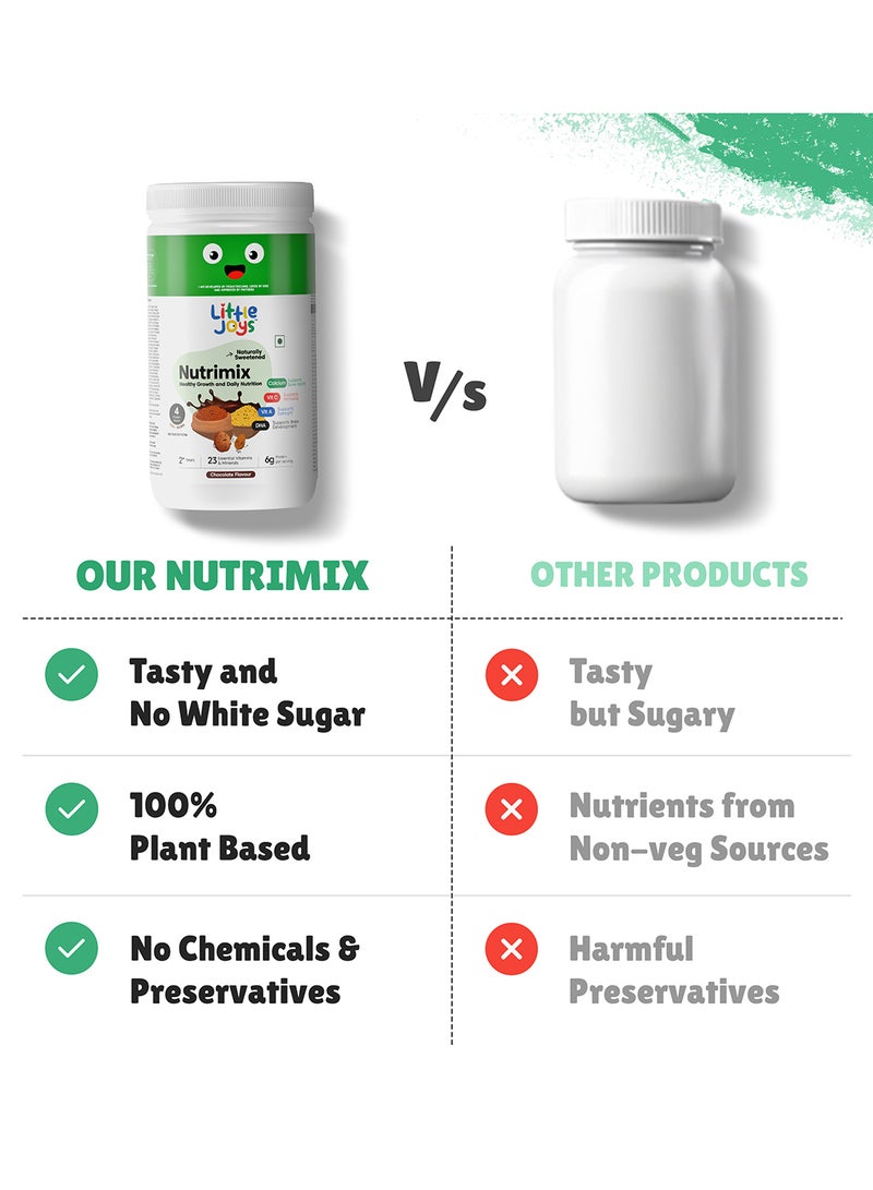 Nutrimix Nutrition Powder Chocolate Flavor 400 Grams Health And Nutrition Drink 2+ Years With Goodness Of- Millets, Jaggery, Dates, Almond, Walnuts And Oats 400g (Chocolate Flavor,  2+ Years)