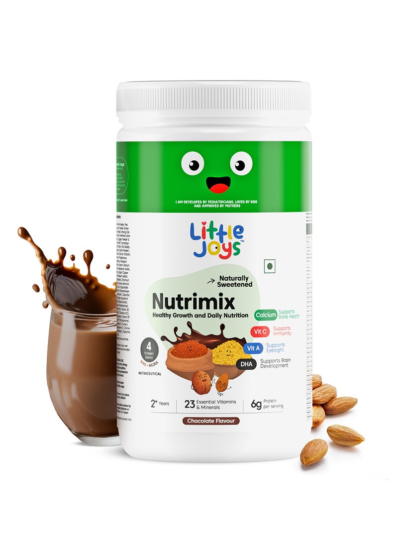 Nutrimix Nutrition Powder Chocolate Flavor 400 Grams Health And Nutrition Drink 2+ Years With Goodness Of- Millets, Jaggery, Dates, Almond, Walnuts And Oats 400g (Chocolate Flavor,  2+ Years)