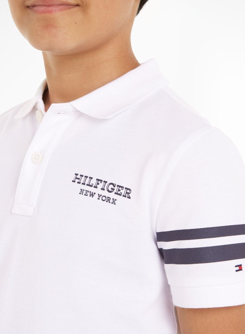 Kids Logo Print Polo