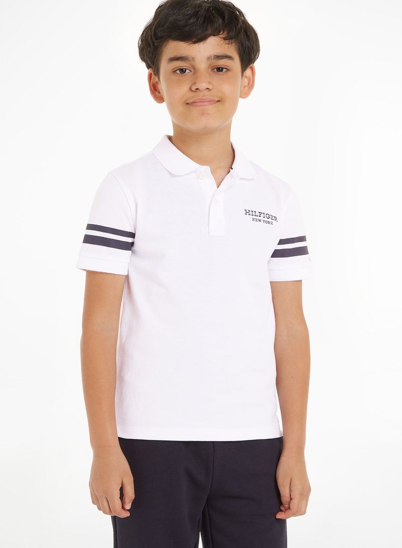 Kids Logo Print Polo