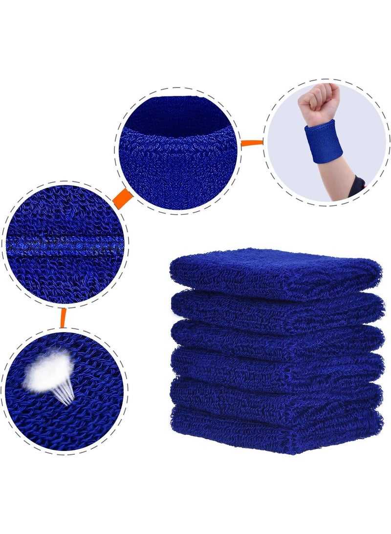 6-piece Running Sports Basketball Sweat Cotton Wrist Strap