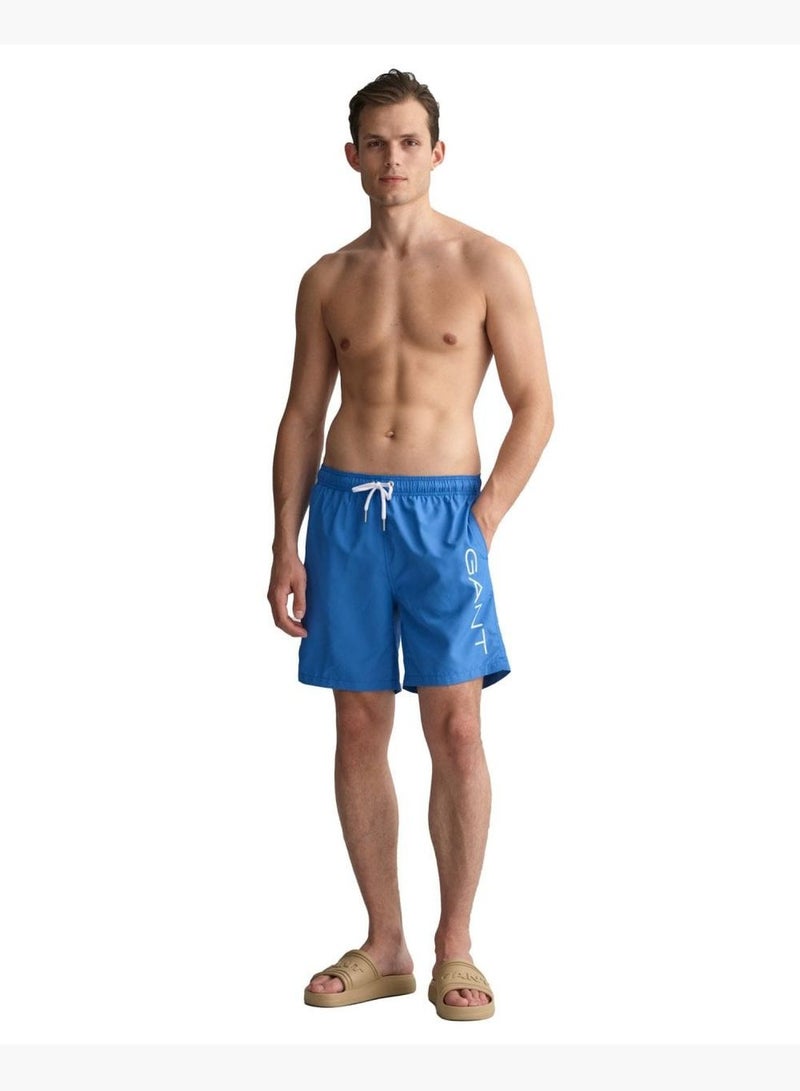 Gant Long Cut Lightweight Logo Swim Shorts