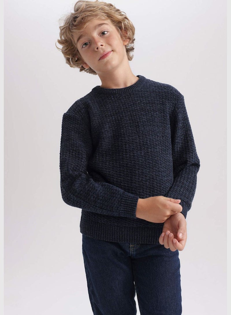 Boy Crew Neck Long Sleeve Tricot Pullover