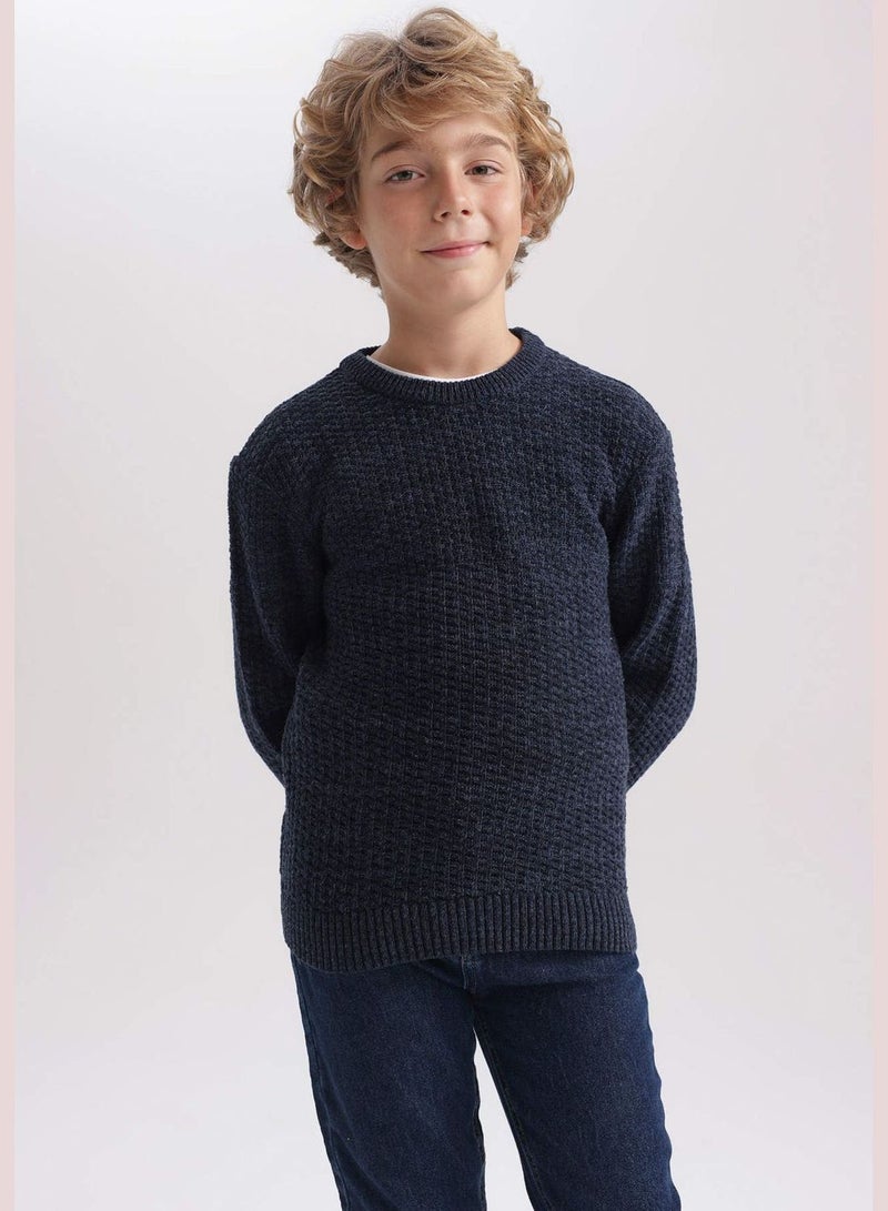 Boy Crew Neck Long Sleeve Tricot Pullover