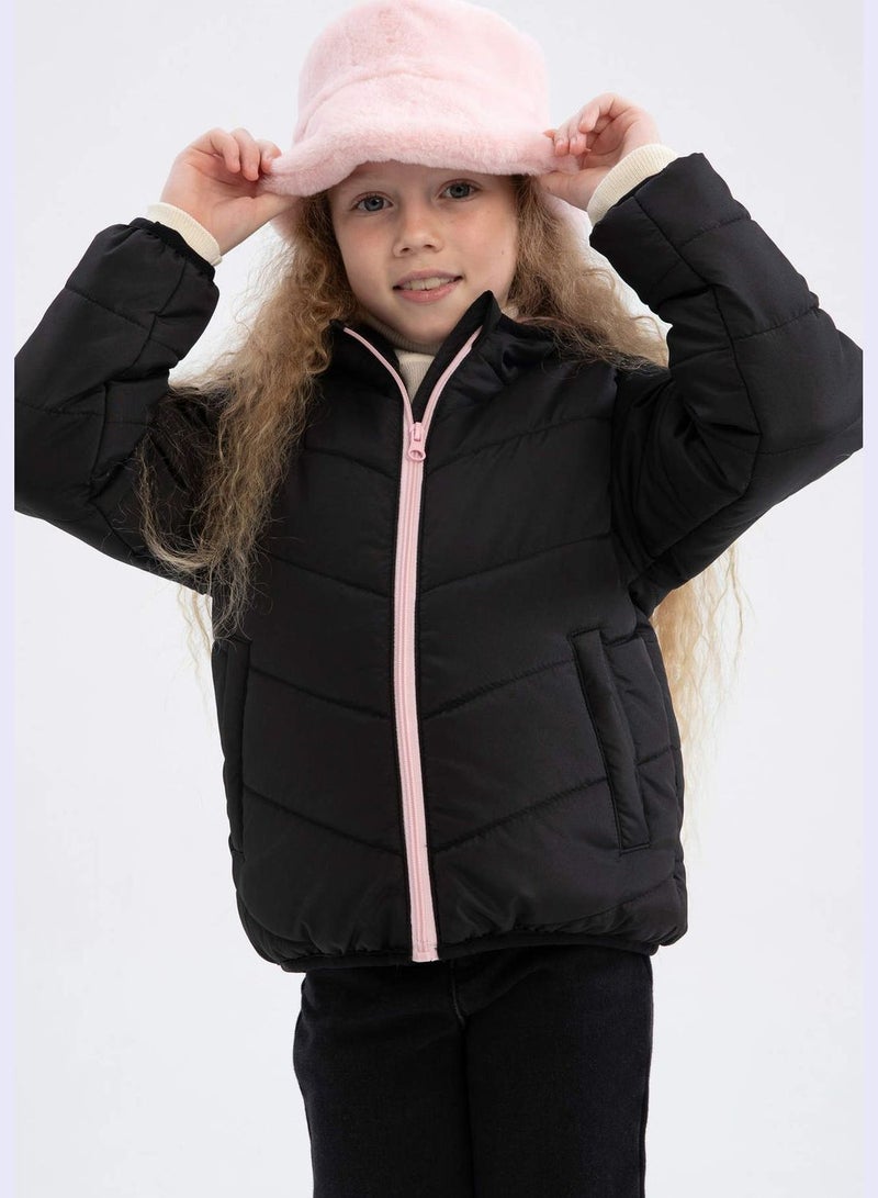 Girl Hooded Long Sleeve Jacket