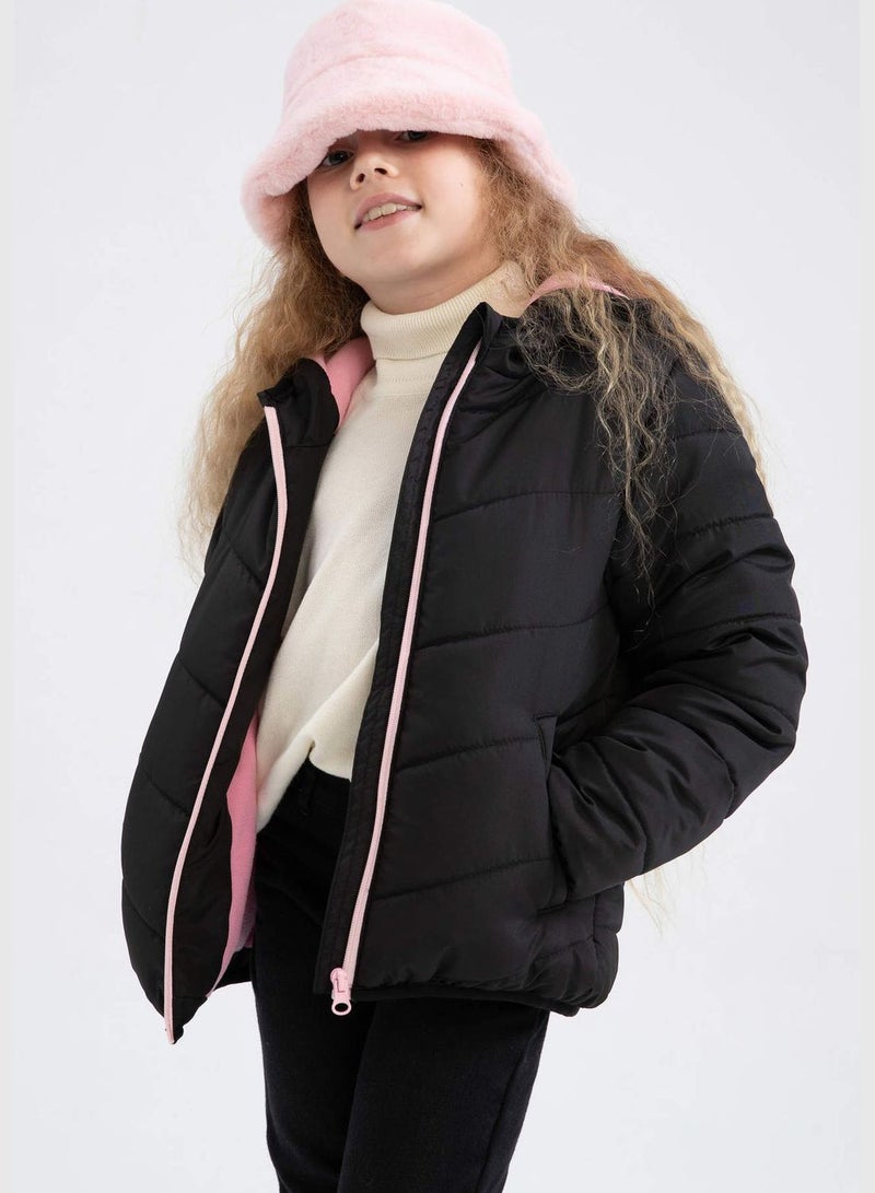 Girl Hooded Long Sleeve Jacket