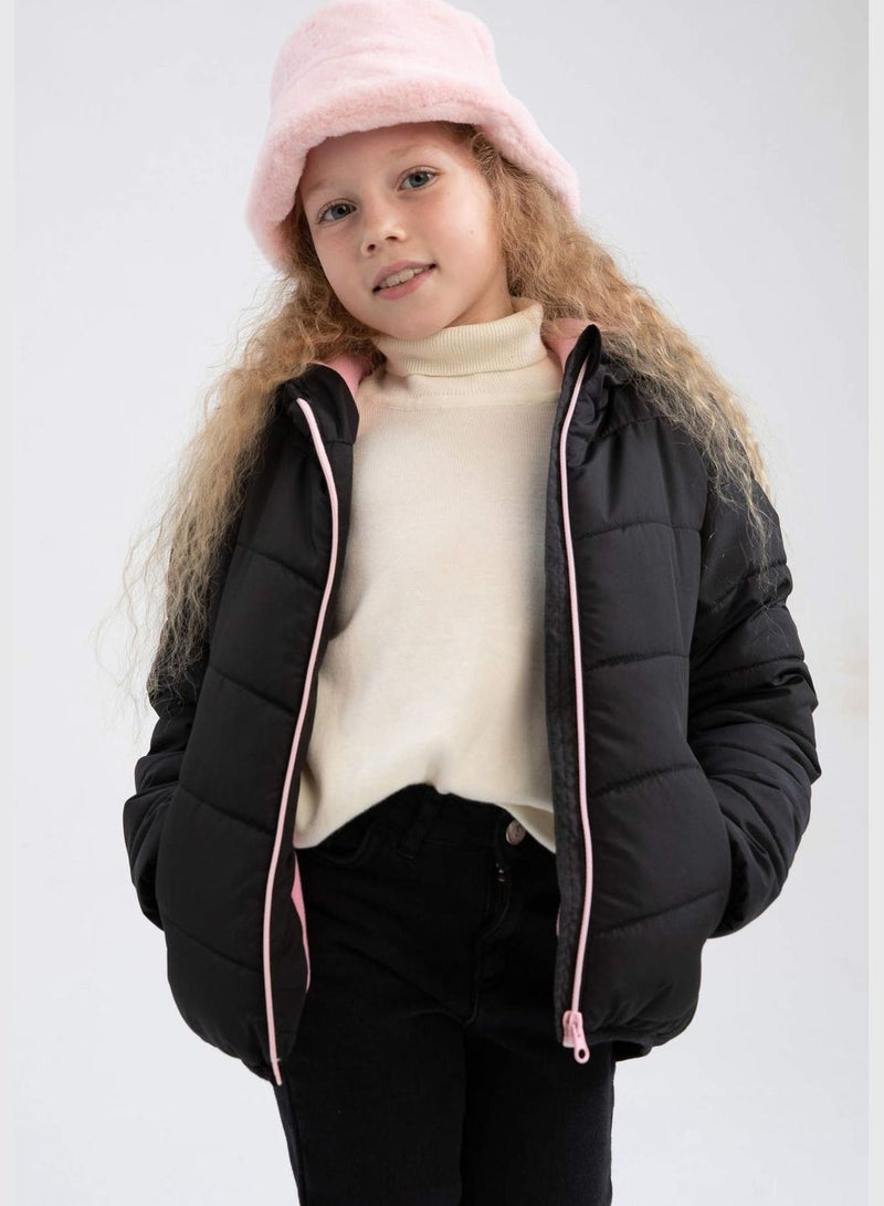 Girl Hooded Long Sleeve Jacket