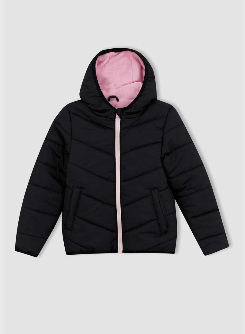 Girl Hooded Long Sleeve Jacket