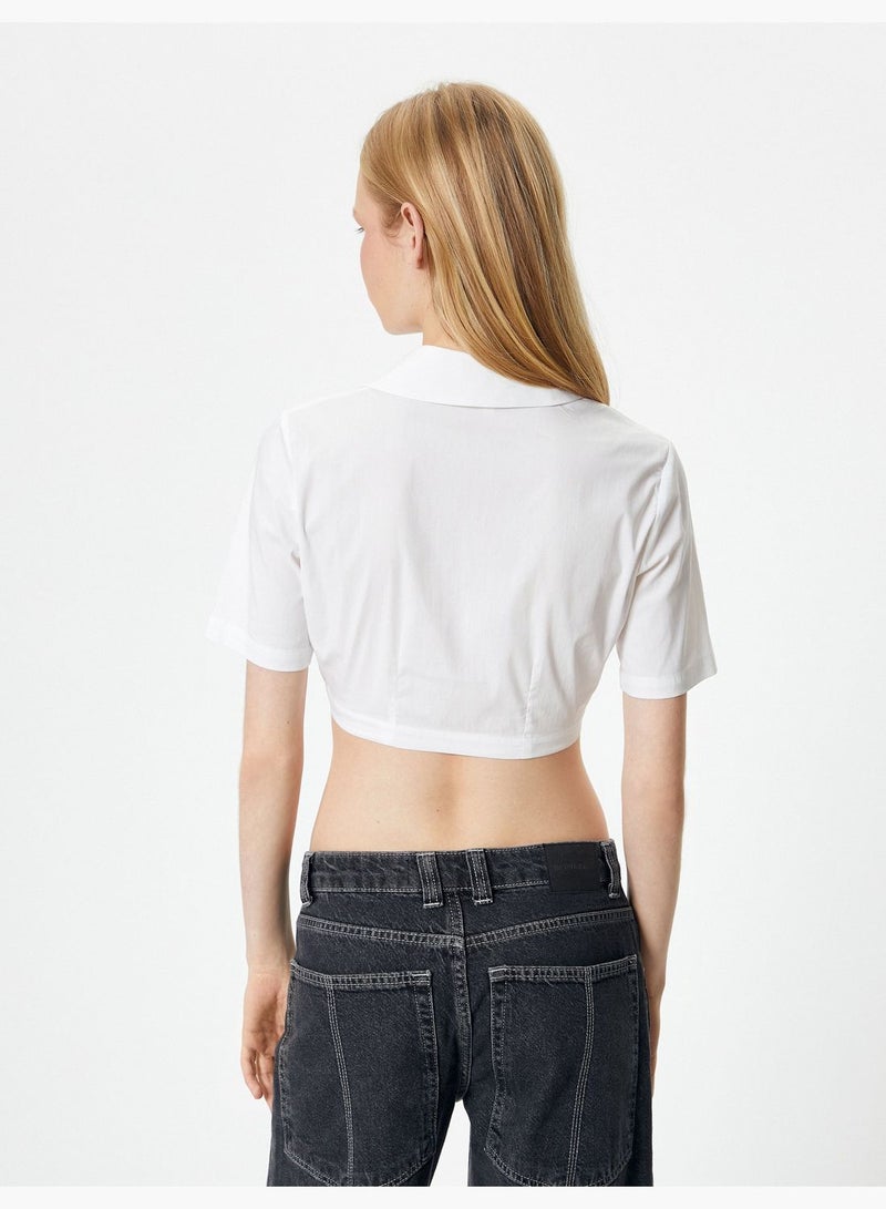 Short Sleeve Crop Shirt