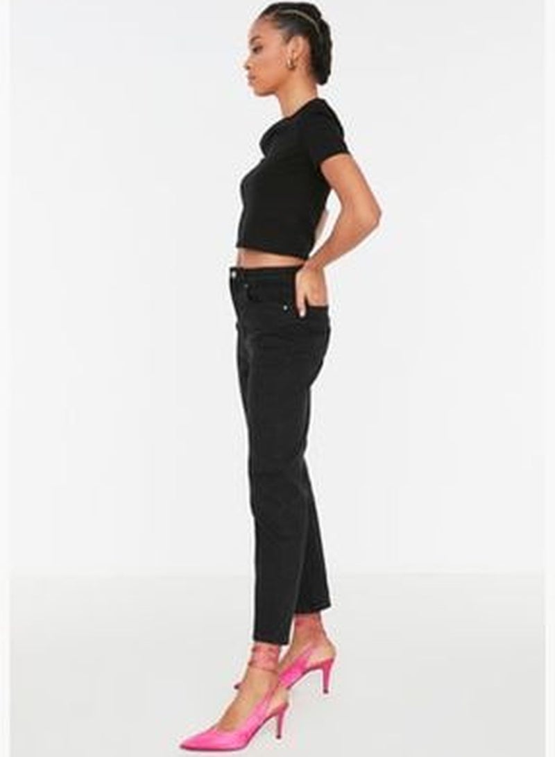 Black High Waist Slim Fit Jeans TWOSS21JE0020