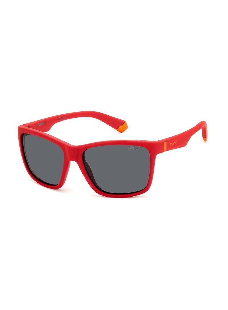 Kids Unisex Polarized Rectangular Sunglasses - Pld 8057/S Red Millimeter - Lens Size: 50 Mm