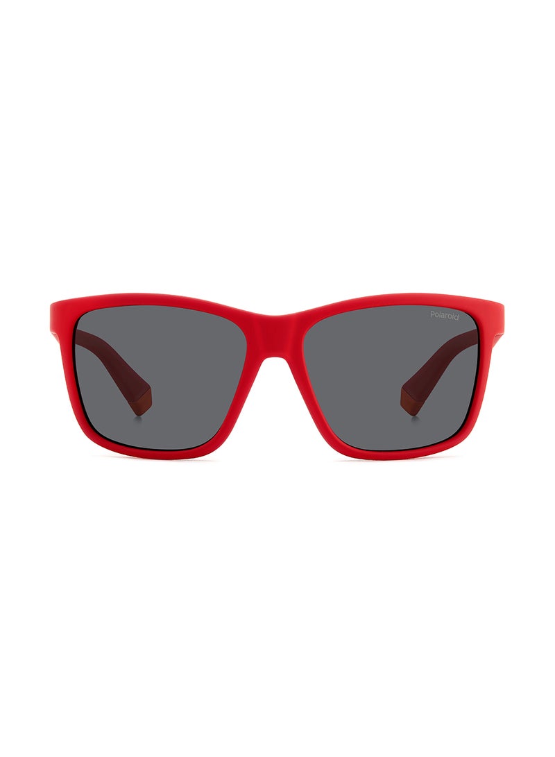 Kids Unisex Polarized Rectangular Sunglasses - Pld 8057/S Red Millimeter - Lens Size: 50 Mm