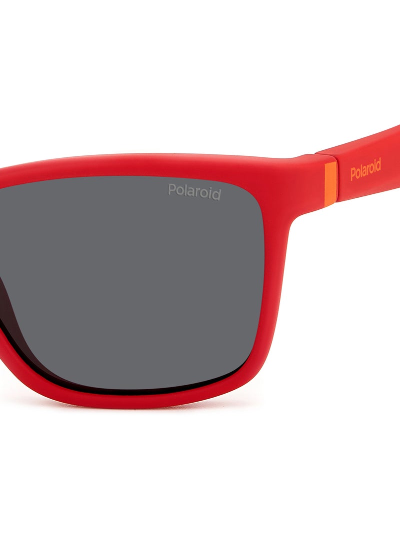 Kids Unisex Polarized Rectangular Sunglasses - Pld 8057/S Red Millimeter - Lens Size: 50 Mm