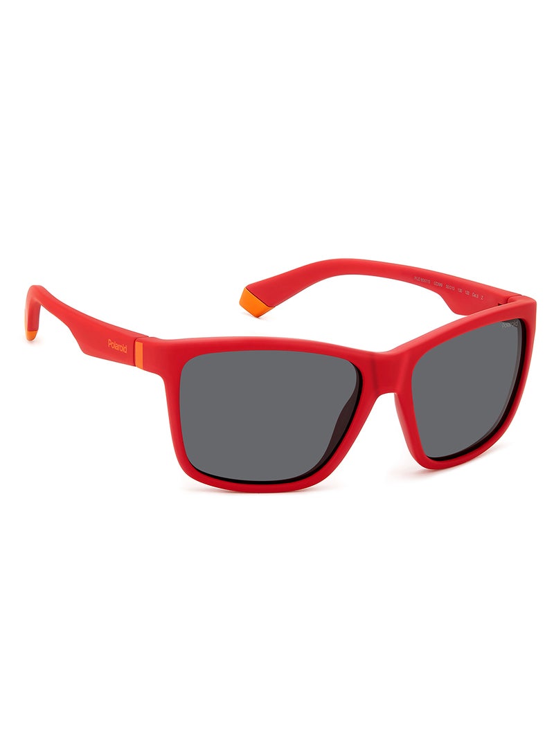 Kids Unisex Polarized Rectangular Sunglasses - Pld 8057/S Red Millimeter - Lens Size: 50 Mm