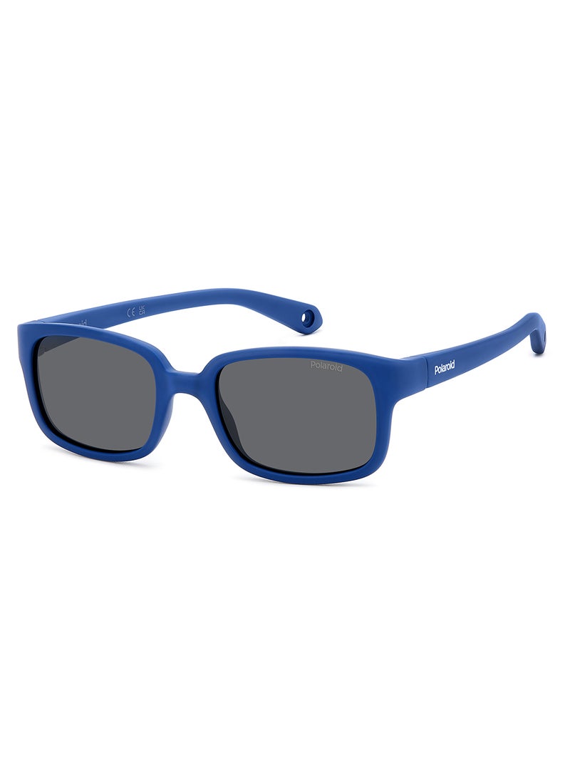 Kids Unisex Polarized Rectangular Sunglasses - Pld K008/S Blue Millimeter - Lens Size: 44 Mm