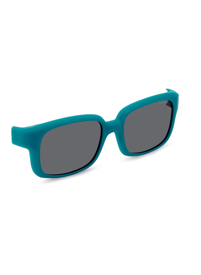 Kids Unisex Polarized Rectangular Sunglasses - Pld K005 Cl-On Green Millimeter - Lens Size: 45 Mm