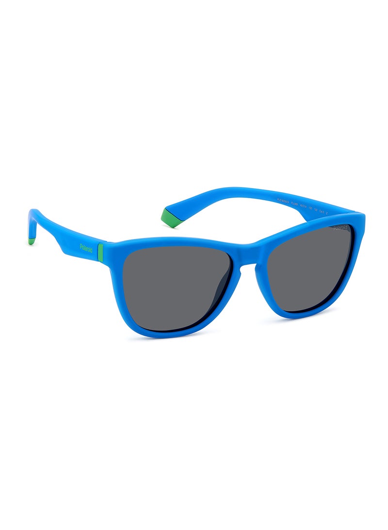 Kids Unisex Polarized Rectangular Sunglasses - Pld 8056/S Blue Millimeter - Lens Size: 49 Mm