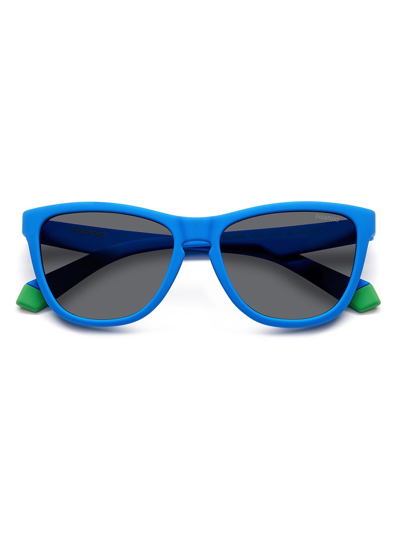 Kids Unisex Polarized Rectangular Sunglasses - Pld 8056/S Blue Millimeter - Lens Size: 49 Mm