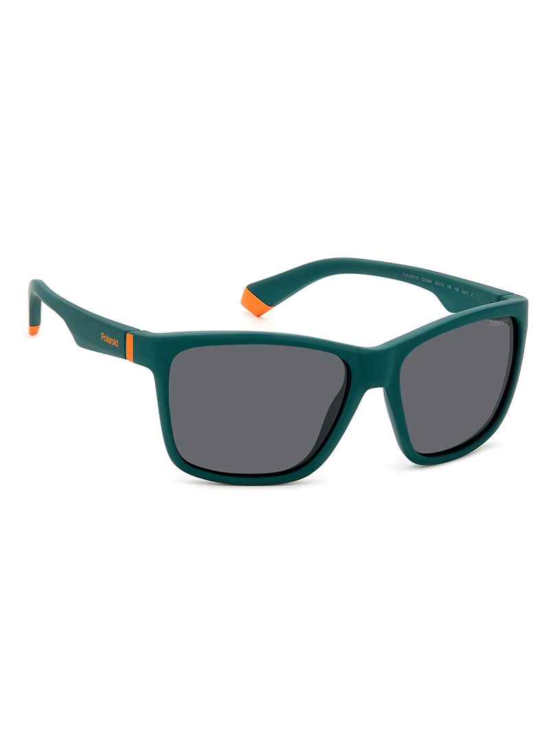 Kids Unisex Polarized Rectangular Sunglasses - Pld 8057/S Green Millimeter - Lens Size: 50 Mm